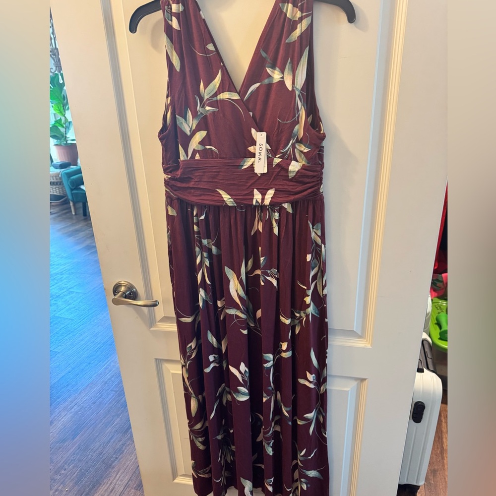 Soma Maxi Dress Floral Sleeveless